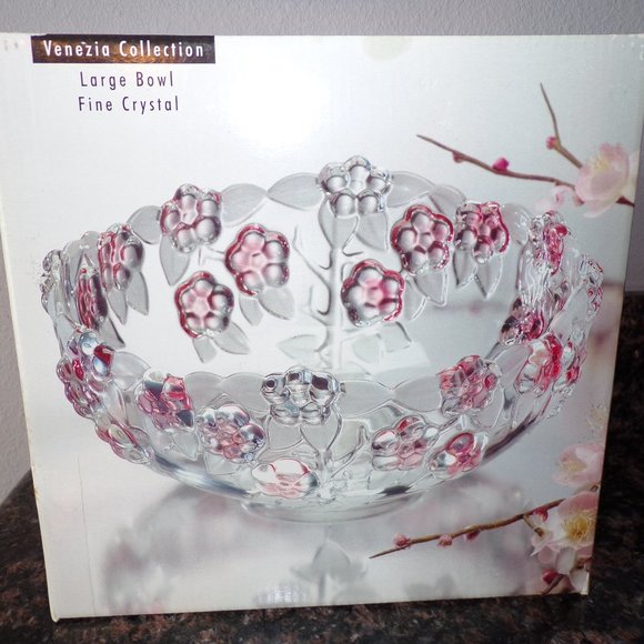 STUDIO Silversmiths Other - Vintage Venezia Large Crystal Bowl